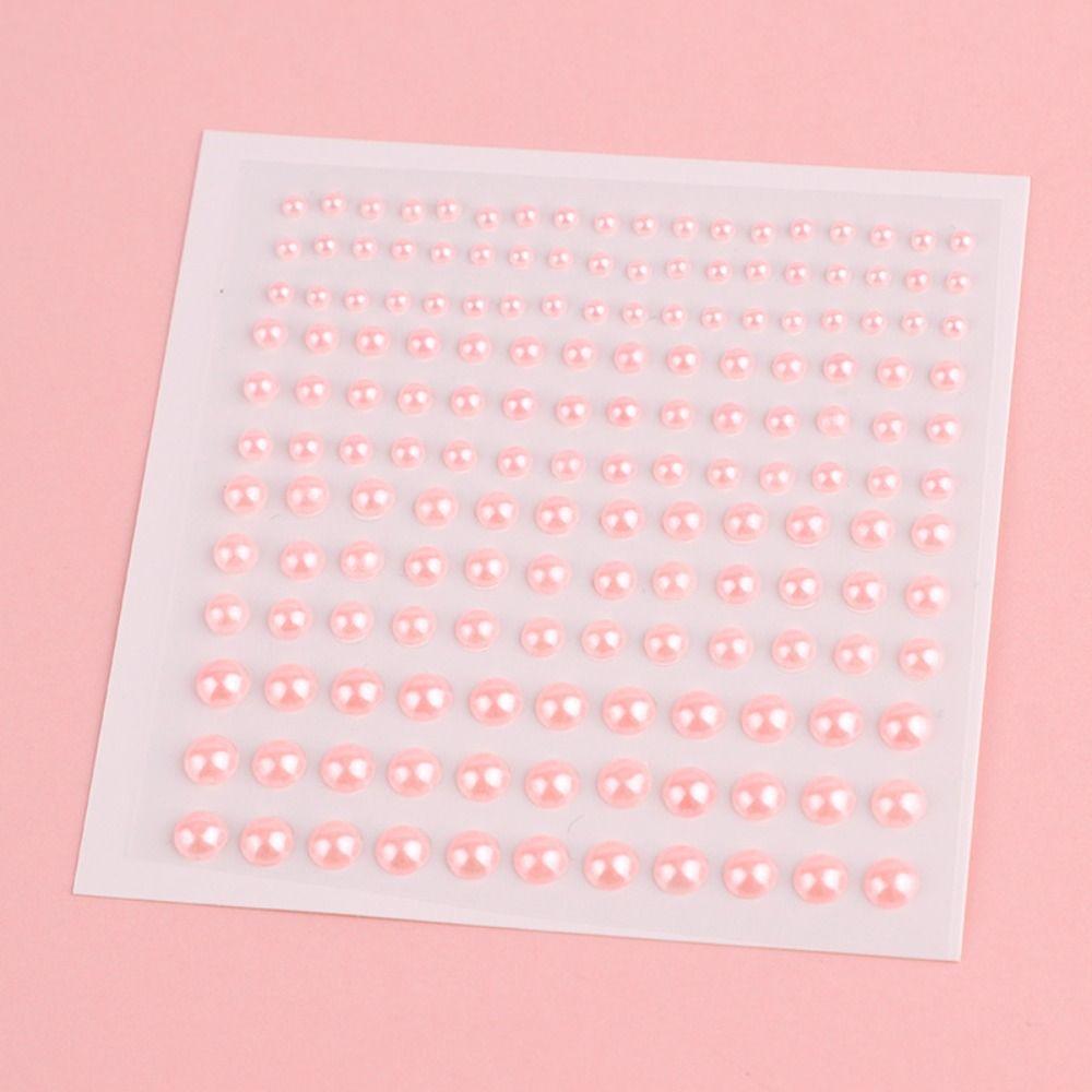 165pcs Self Adhesive Hair Pearls Stickers Nail DIY Face Pearls Stickers  for Hair Face Makeup