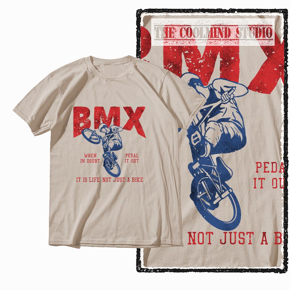 Coolmind Z1110 100% Cotton Exclusive Graphic BMX Printed  Men T Shirt Cotton Men Tshirt O-neck T-shirt for Men Tee Shirt