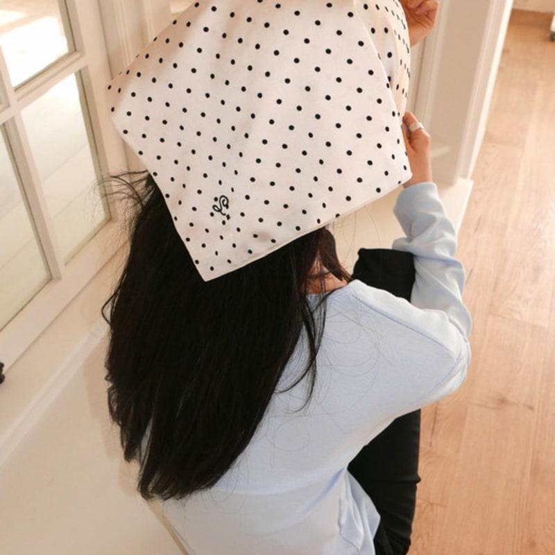 LEUNI Satin Hair Scarf_Dot