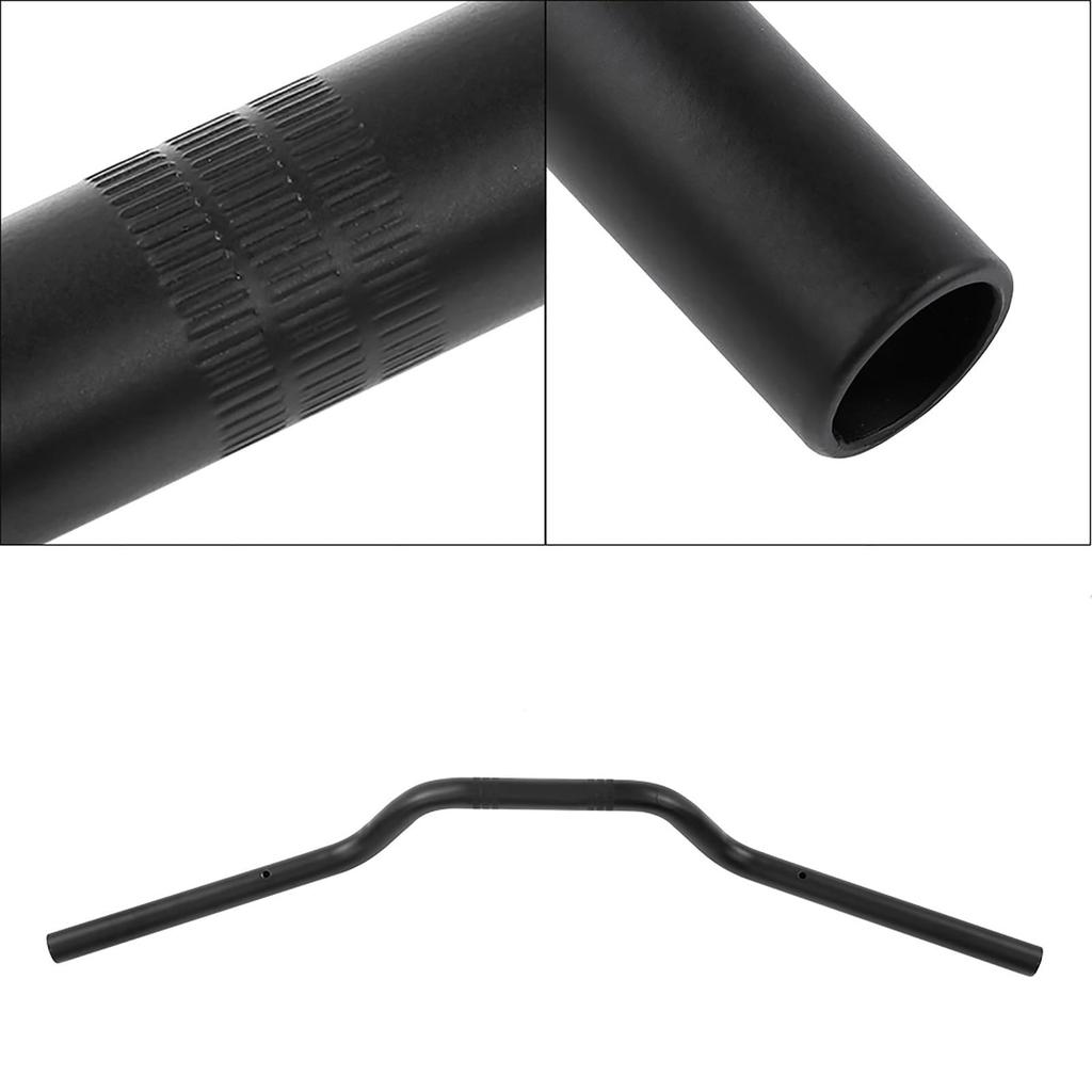 Motorcycle Tracker Handlebars, 22mm Drag Bar Replacement for Chopper Bikes, Black, Compatible with Cruiser and Bobber Bikes