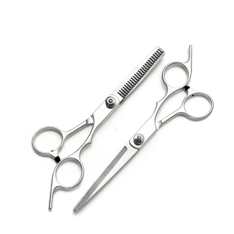 1pc Professional Barber Scissors Set - Stainless Steel Salon Hairdressing Tools, Hair Cutting/Thinning Kit for Hairdressers