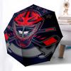 1pc Hockey Goalie Mask with Stars and Crossed Sticks Umbrella with Plastic Handle,Compact & Stylish,Cartoon Pattern,Outdoor UmbrellaPT429
