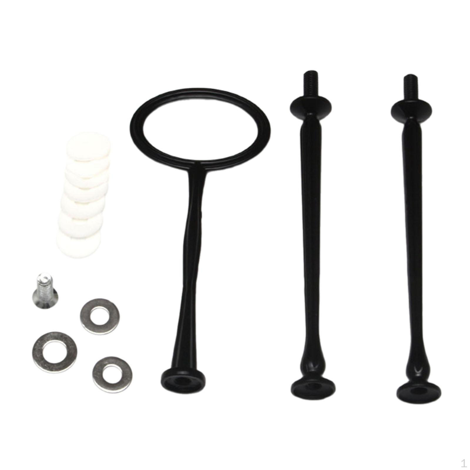 

Ручка подставки для тарелки для торта, 3-х уровневый круглый металлический держатель, сверхмощные фруктовые фитинги black