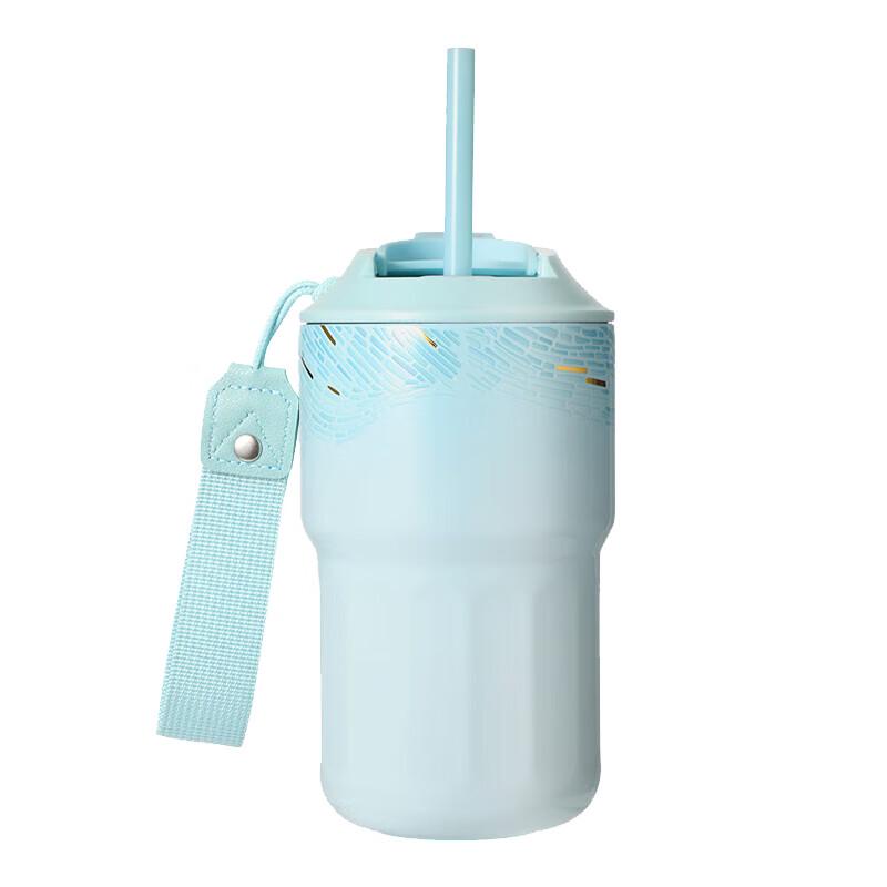 Starbucks Micro Blue Rhythm Dual-Drink Stainless Steel Coffee Tumbler