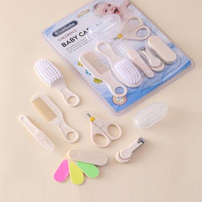 7pcsBaby Care Collection Hair Comb Grooming Brush Collection Nail Trimmer Scissors Clipper Hygiene Package Healthcare Tools Sets Designed for Toddler