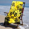 Proof Beach Towel with Borussia Dortmund Pattern - Soft,absorbent,quick-drying,machine Washable - Perfect for Swimming,camping,bathing
