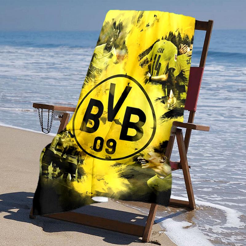 Proof Beach Towel with Borussia Dortmund Pattern - Soft,absorbent,quick-drying,machine Washable - Perfect for Swimming,camping,bathing