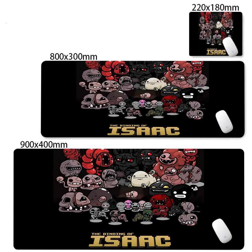 Tappetino per Mouse Anime The Binding Of Isaac Blocco Tastiera Gioco Bordi Bloccati Pad per Mouse Accessori per Computer Tappetini Antiscivolo per Scrivania Armadio PC Mausepad
