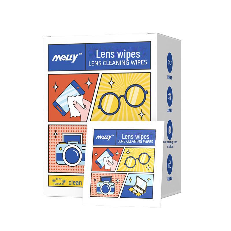 Mai Li Lens & Screen Cleaning Wipes - Descartáveis, Secagem rápida, Antiembaçantes e Desinfetantes