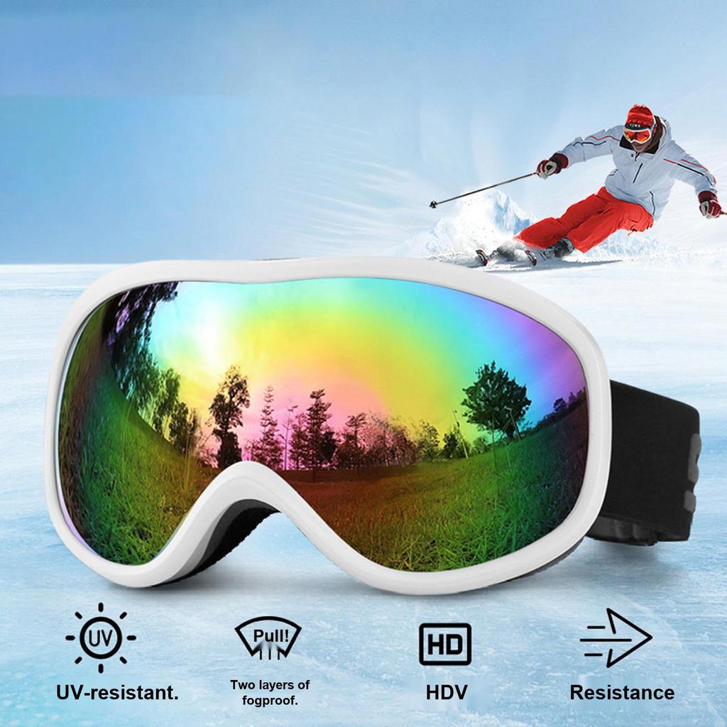 Ski Goggles for Men Women, Double Lens Anti-Fog Snowboard Goggles, UV Protection Winter Snow Sports Eyewear