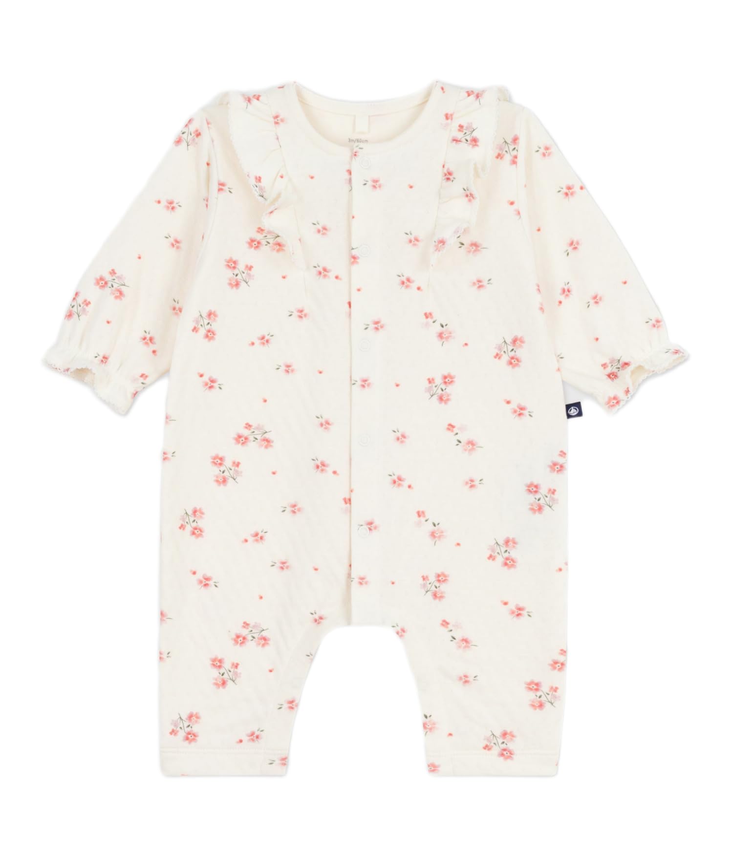 

Petit Bateau Jumpsuit 60cm A0DTX, Off-White/Multicolor, 3-Month Size,