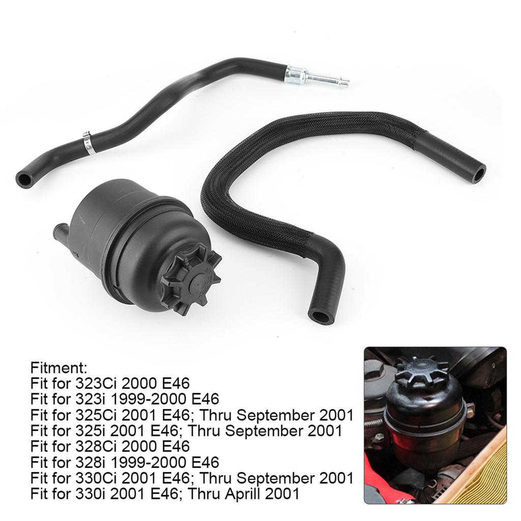 3Pcs Set Power Steering Reservoir Hose Kit 32411097164 Fit for E46 323i 325i 330i