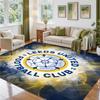 Leeds United Design Crystal Velvet Rug Soft Decorative Mat for Bedroom Entrance