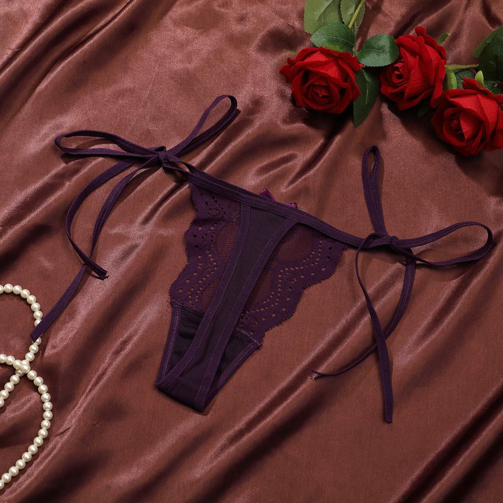 Sexy Thongs Fine Lingerie Adjustable And Detachable Waist Belt Lace Women Sexy Low Waist Perspective Super Comfortable Bow Lingerie