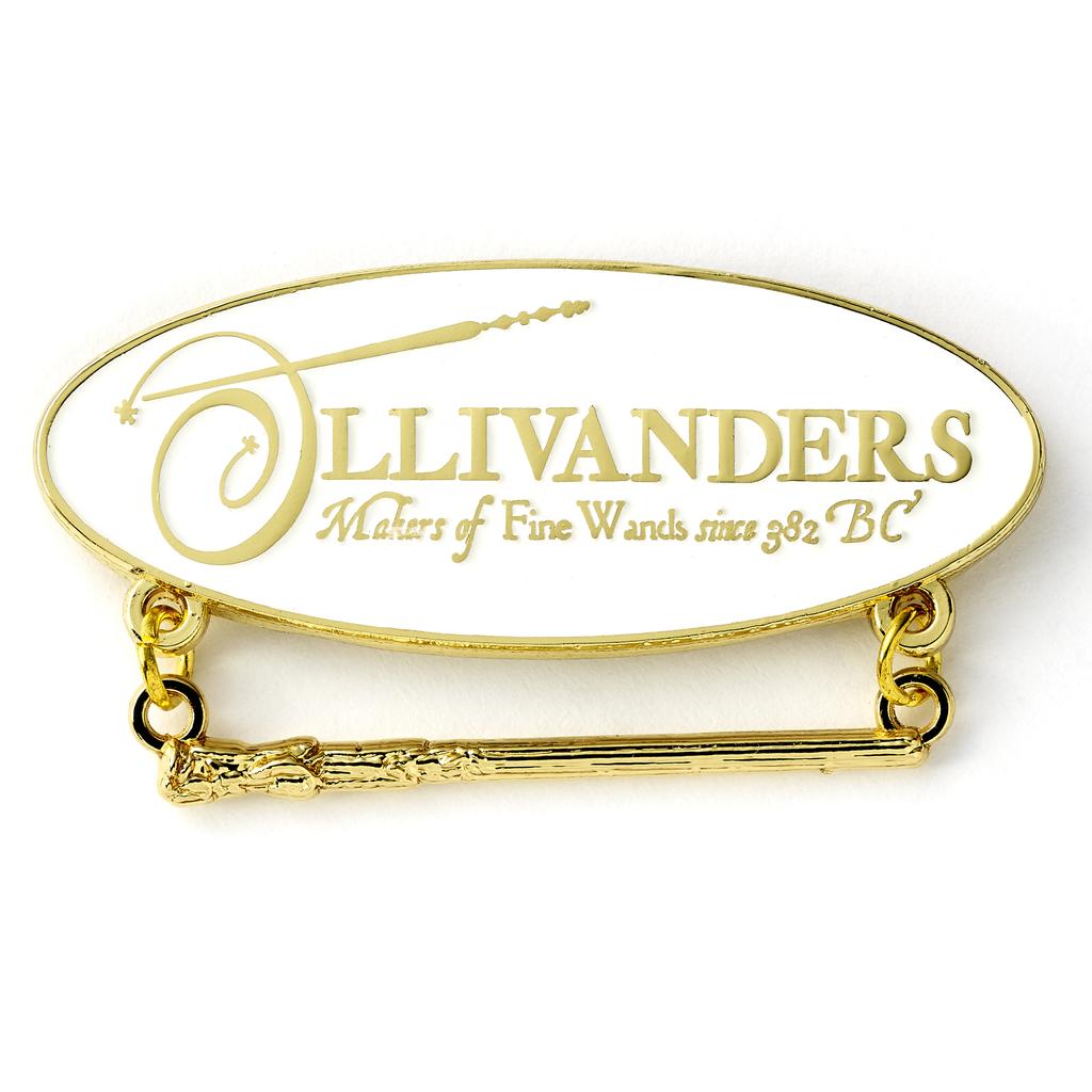 Harry Potter Diagon Alley Christmas Card with Olivanders Sign Pin Badge (Pack of 6)