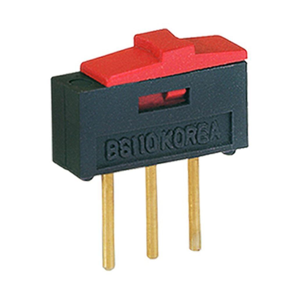 5PCS Professional DC12V 0.3A Red Toggle Switch BSI-10/BSI-10H Slide Switch 1P2T