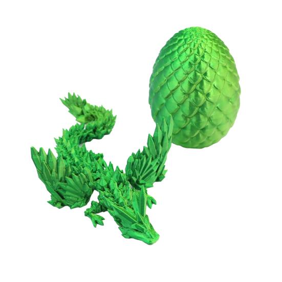 Yousheng 3D Printed Dragon Egg Figurine Movable Joints Flying Dragon Figure Fidget Toy Dragon Egg with Articulated Dragon Inside Decoration Ornament