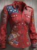 Women's Spring 2026 3D Retro Pattern Print Shirt