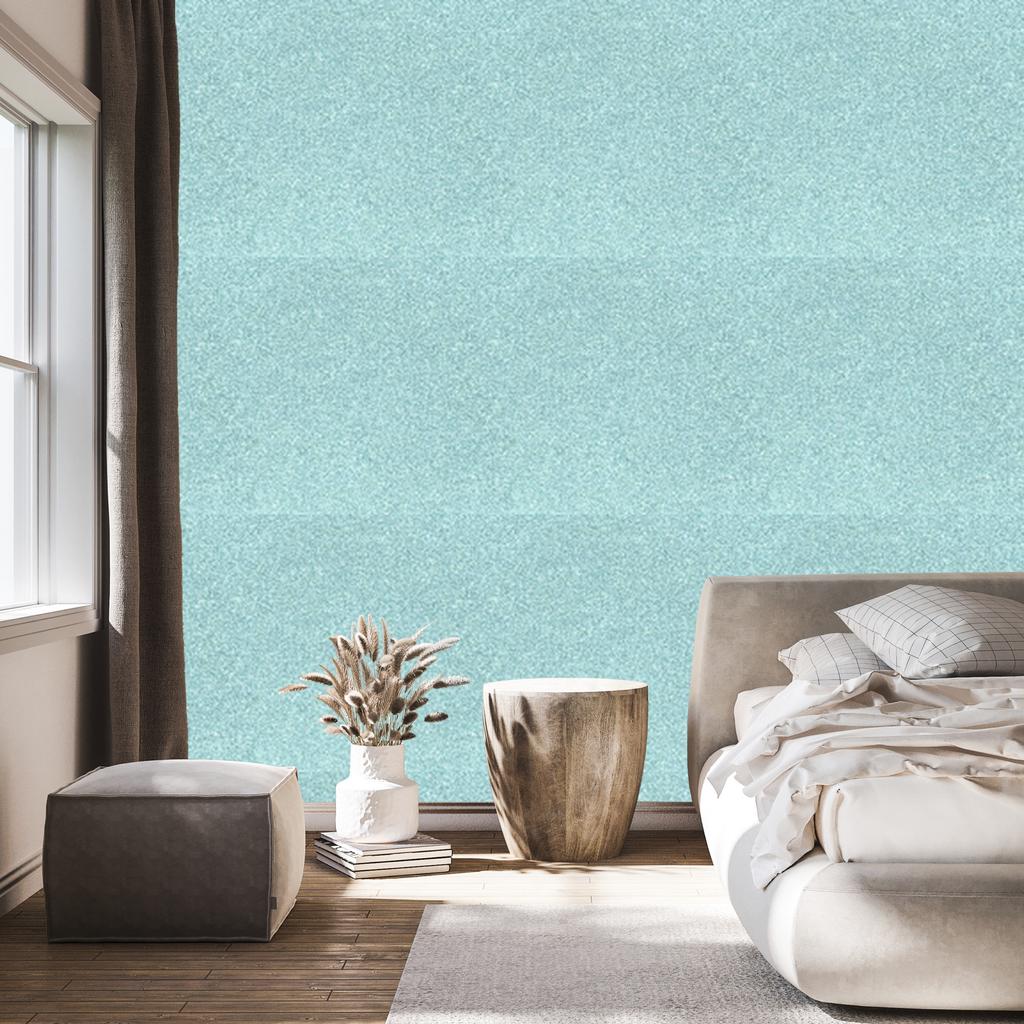 Glitter wallpaper celadon and turquoise for living room and bedroom 50x1000
