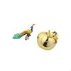 Peacock Fruit Sculpture Ceramic Figurine Decorative Garden Ornament Crafts Statue for Home