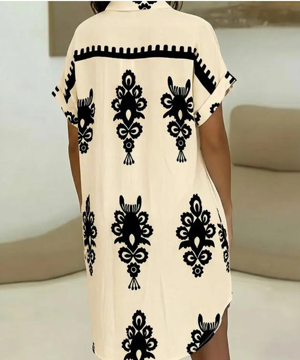 2026 Summer Plus Size Multi-color Personalized Fashion Shirt Dress