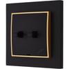 Double Stair Switch, USA Style, Karlik Mini, Matt Black/gold