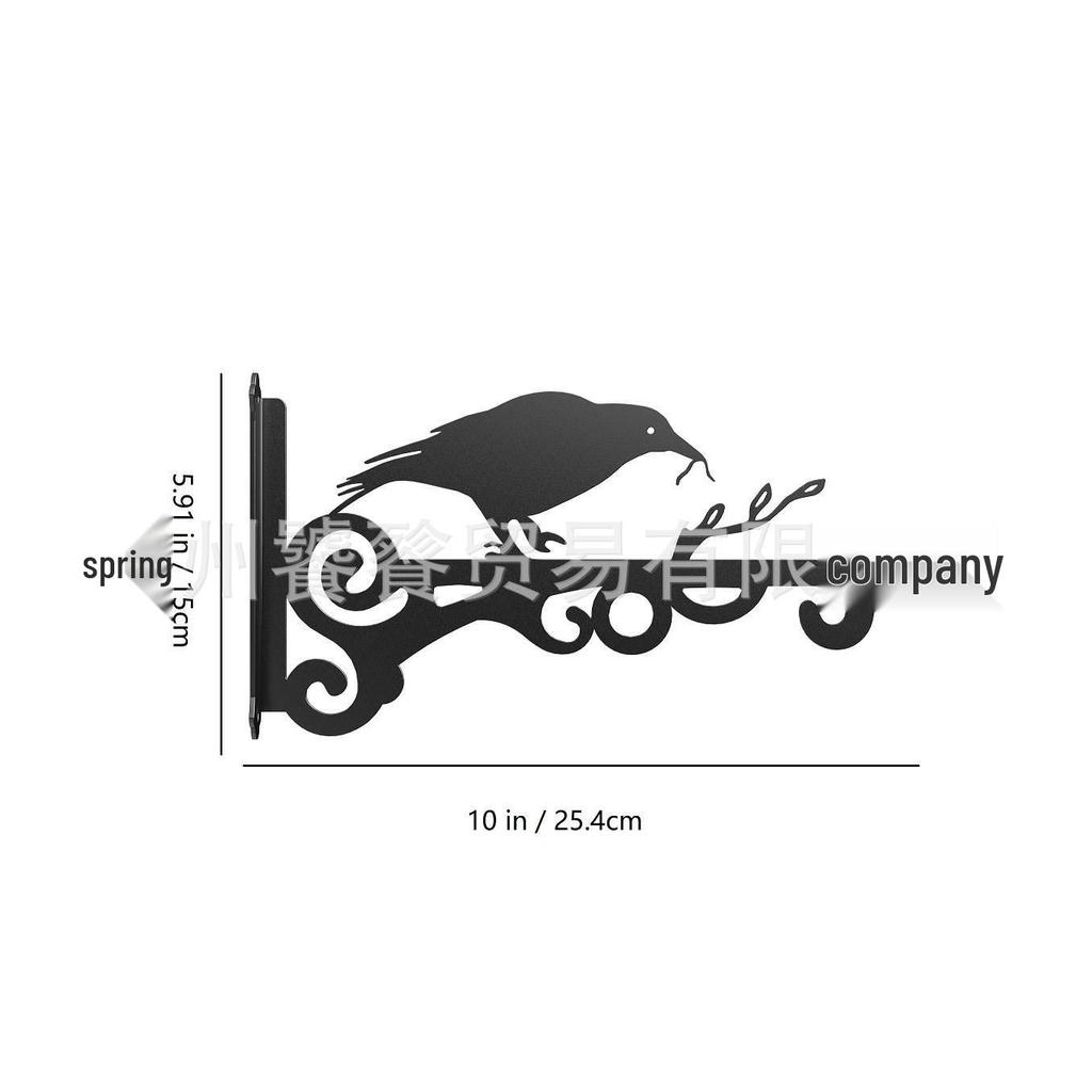 Metalowy uchwyt na wiszące rośliny z ptakami do dekoracji wnętrz i na zewnątrz