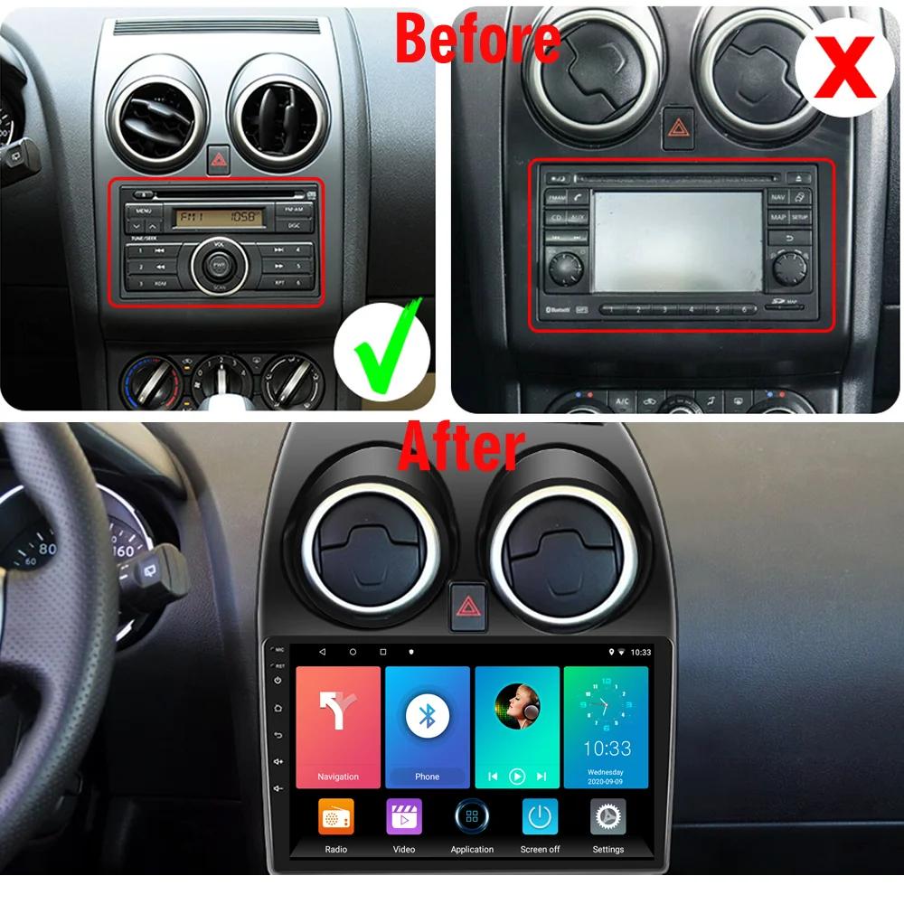 Car Radio Android Auto For Nissan Qashqai J10 2006-2013 Carplay 4G WIFI GPS Navigation Autoradio Video Player No 2din Head Unit