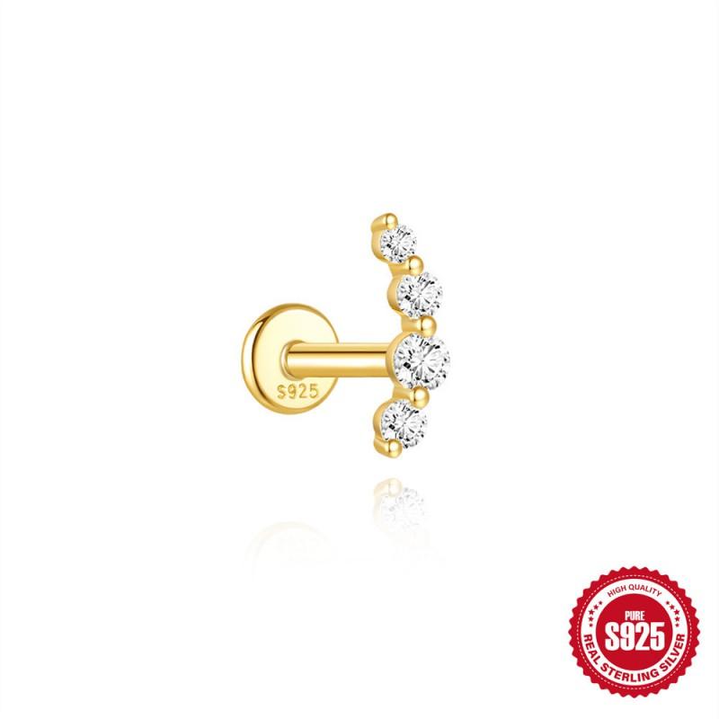 Geometric Star Butterfly Stud Earrings With Zircon Accents Tassel Detail Sterling Pierced Ear Jewelry