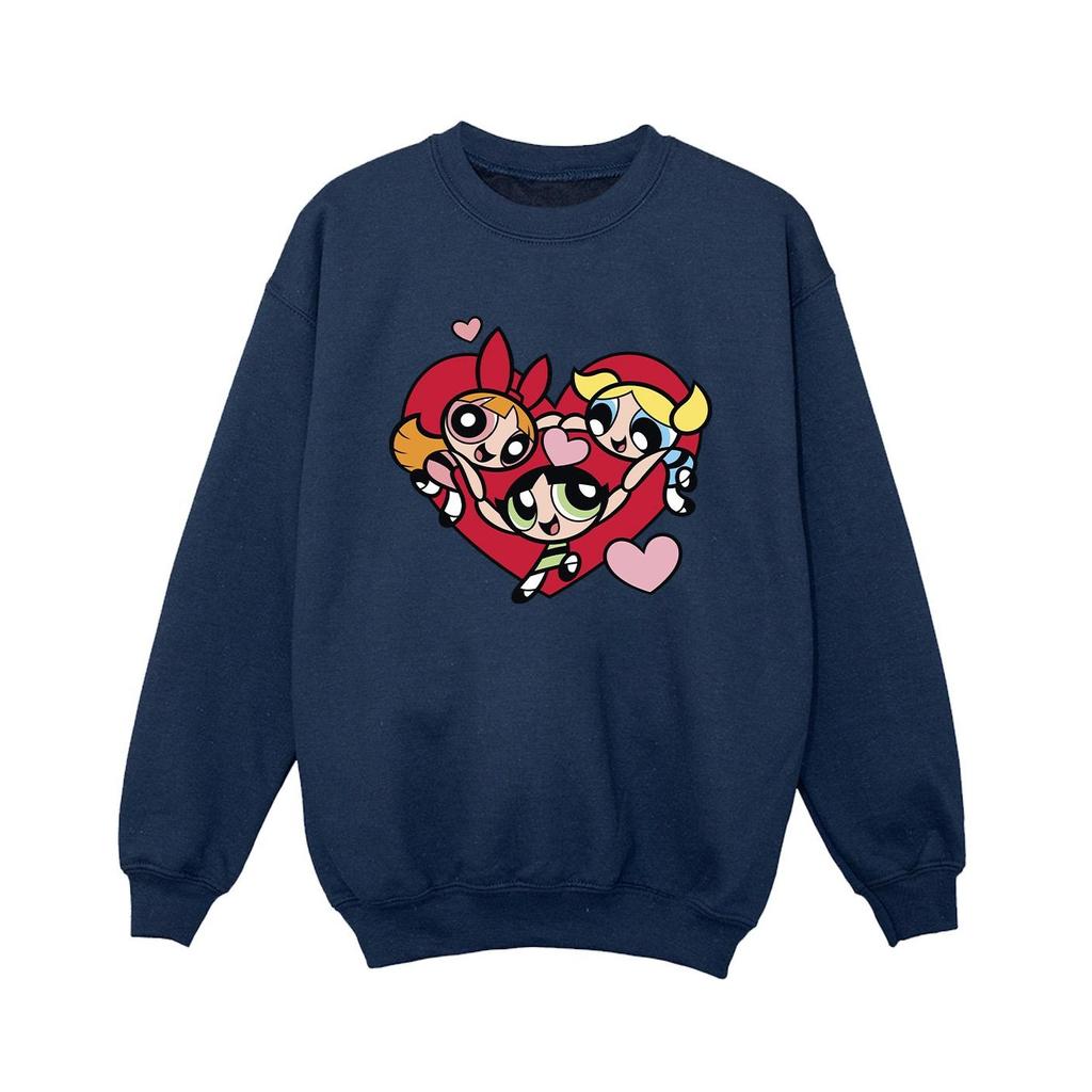 The Powerpuff Girls Girls Holding Hands Heart Sweatshirt