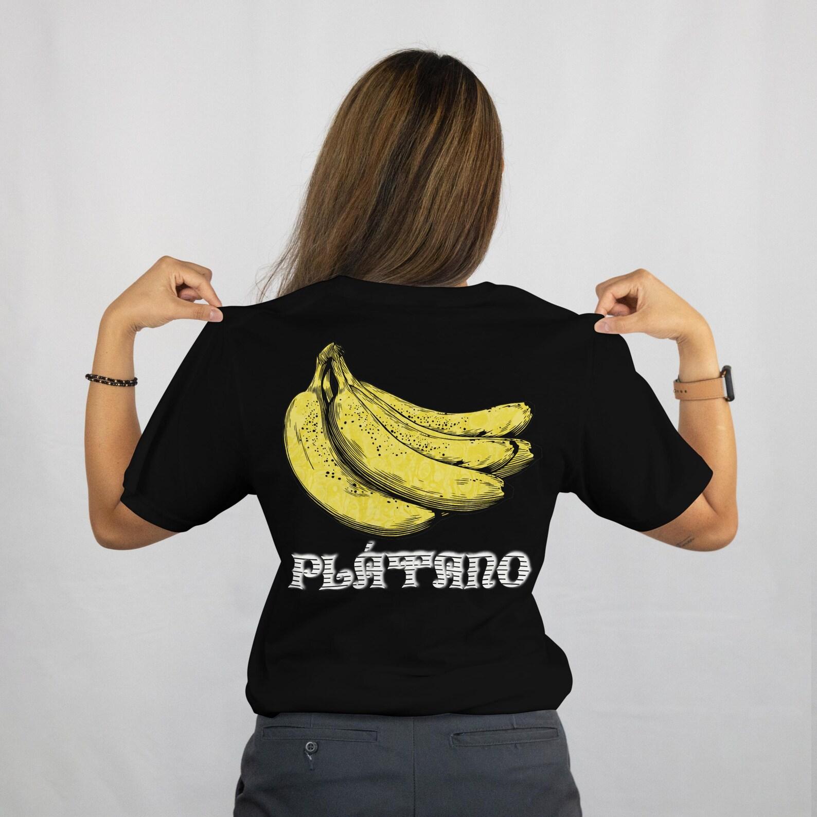 Retro Platano Banana T-Shirt | Vintage Market Fruit Back Print 2XL