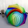 1pc Rainbow Spiral Automatic Opening/Closing Umbrella - Portable 3-Fold Design, 8-Bone Iron Frame Outdoor Umbrella, Festival Gift for Fans, Travelers,