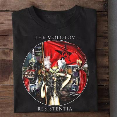 NUOVO MOLOTOV Band RESISTENTIA Regalo Per Fan Maglietta Nera Tutte le Taglie BL1669