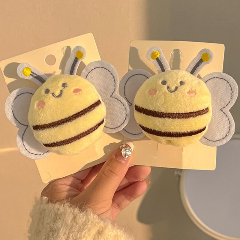 Cartoon Animal Plush Hair Clip Girl Cute Brooch Lady Hair Styling Accessories for Thin Hair Korean Style Headdress