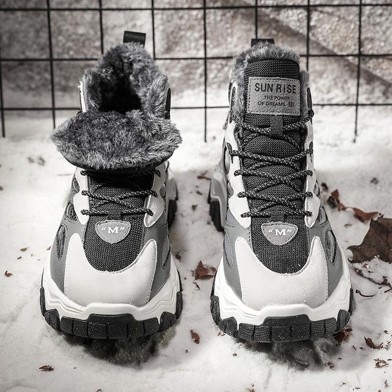 Snow Boots Winter Velvet Thickened Warm Outdoor Thick Soles Winter High-top Large Cotton Shoes