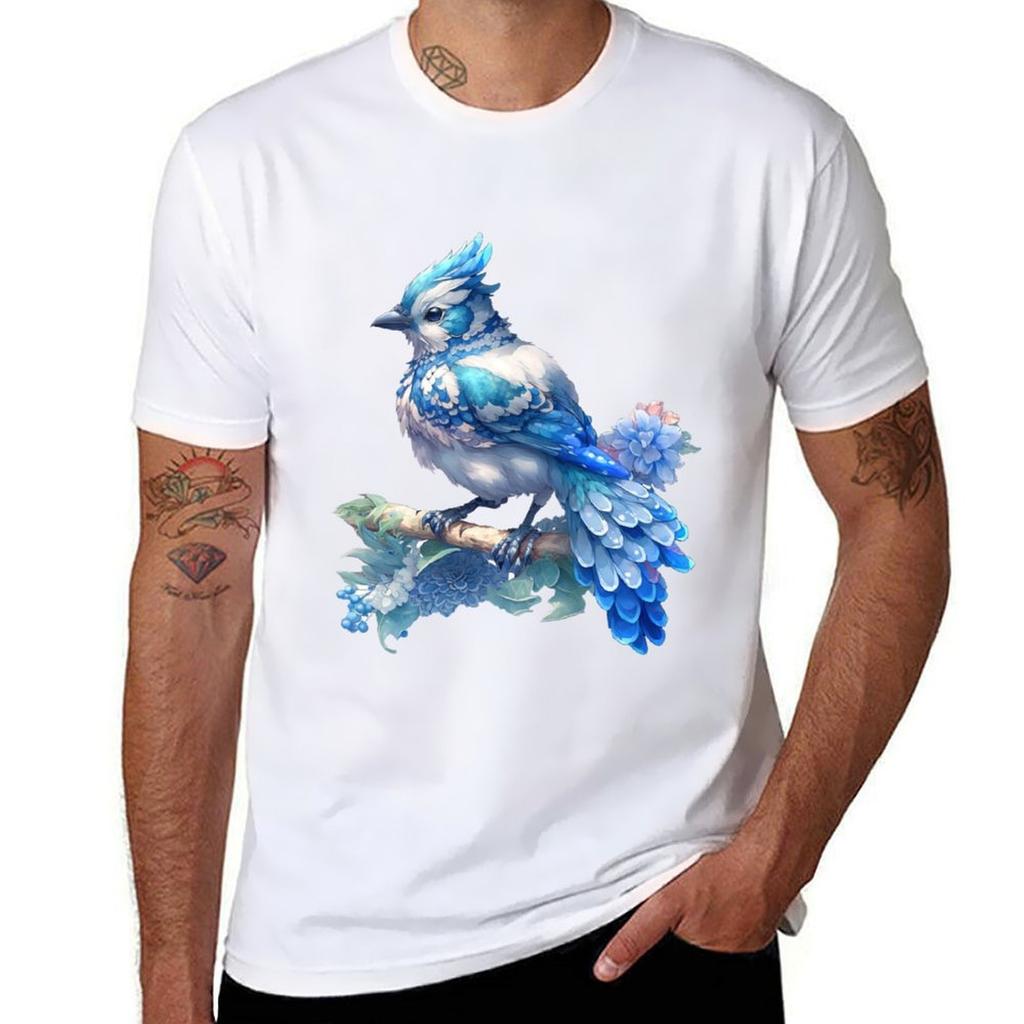 Blue Bird Tshirt Gym Exercise Short Sleeve Tshirt