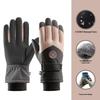 Fleece-Lined Waterproof Ski Gloves - Non-Slip, Touchscreen Compatible, for Men & Women, Thick, Windproof Winter Gloves for Cycling