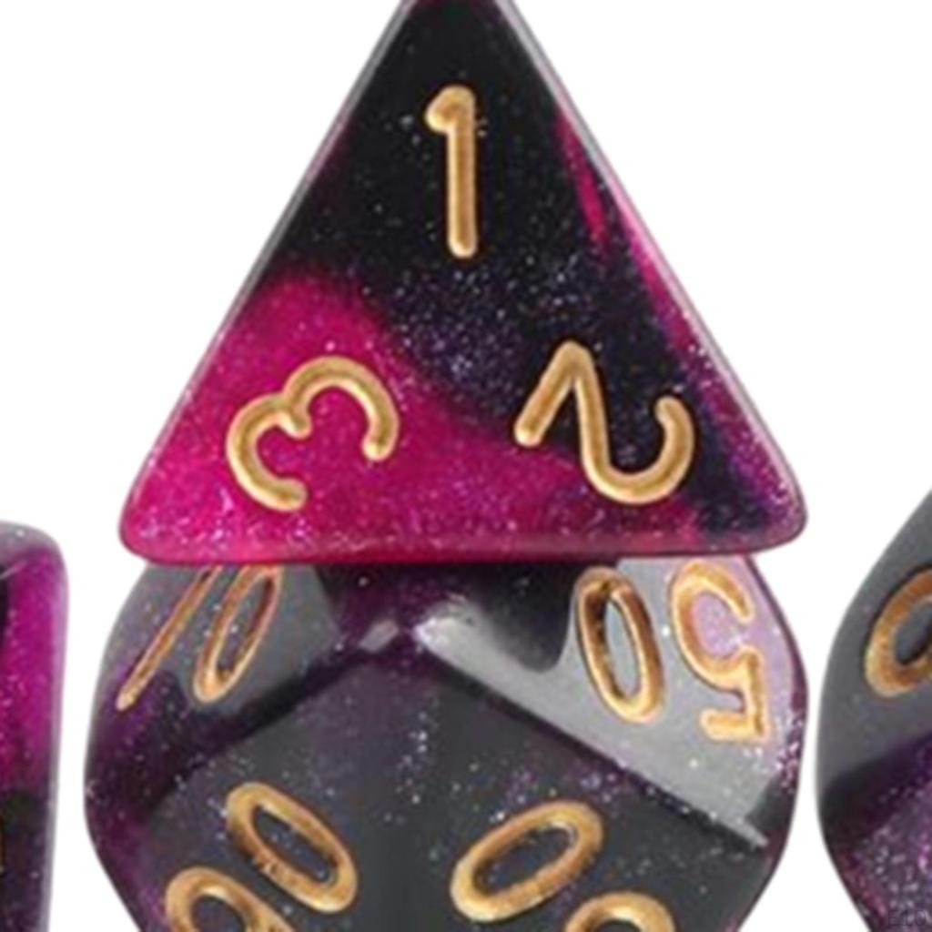 7 Pieces Acrylic Polyhedral Family Table Game for Gathering Board Cafe