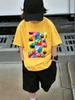 Cute Sesame Street Cartoon Short Sleeve Tee For Children Summer Casual Crewneck Top Boys Girls Age 3-14