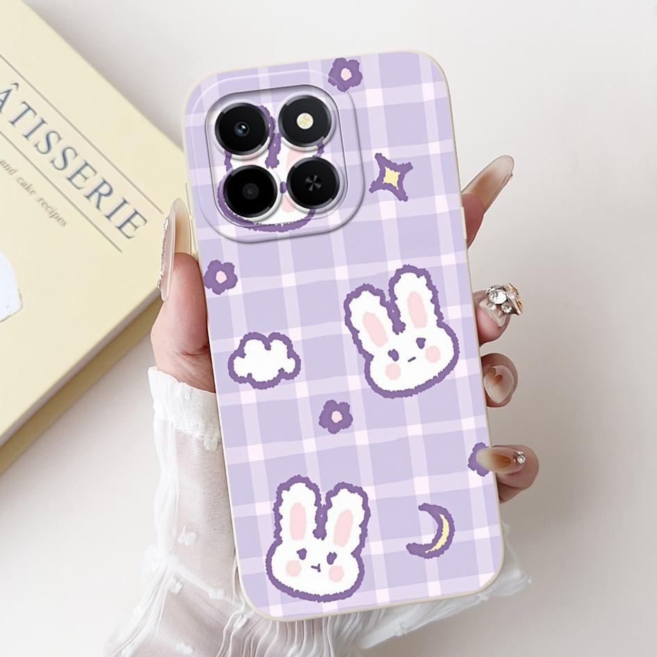 6.61" For Honor X6c 2025 Case Cute Panda Rabbit Soft Liquid Silicone Shockproof TPU Back Cover For HonroX6c Play 9C NIC-LX1 Para