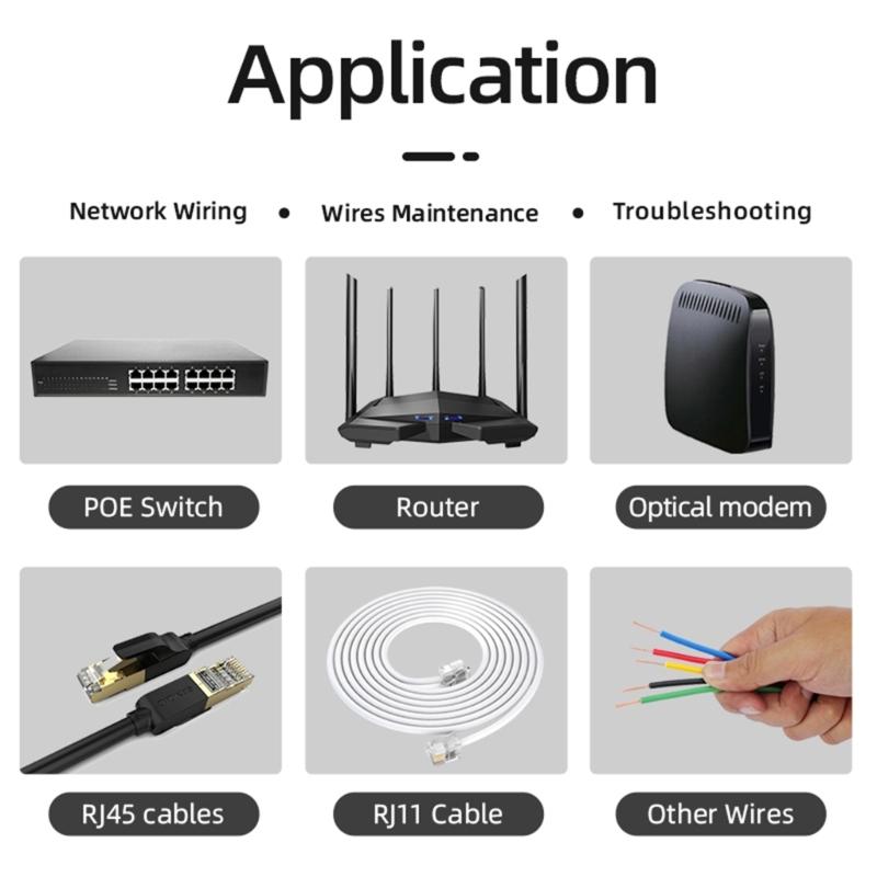 High Accuracy Cable Tester Versatile Line Tester Tracing Device for Ethernet Lines Efficiently Locate & Test Connections