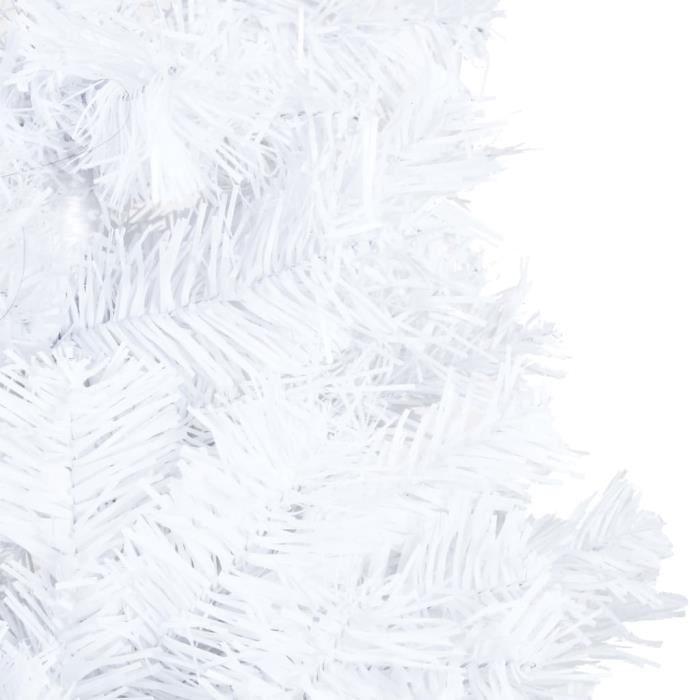 VidaXL Arbre de Noël artificiel avec branches épaisses Blanc 150cm PVC