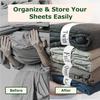 Bed Sheet Organizer and Storage Size Label Bands | Bed Sheets Set Organizers for Linen Closet Organization - Elastic Bedding Band Labels Sheet