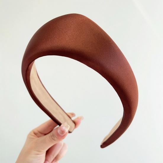 Women Headband Wide Brim Satin Triangle Headband Face Shaping Makeup Washing Hair Hoop Non-Painful Daily Hair Accessory