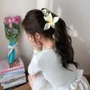 Non-Slip Flower Hair Clip Large Size Cloth Vertical Clip Retro Satin Banana Clip  Female