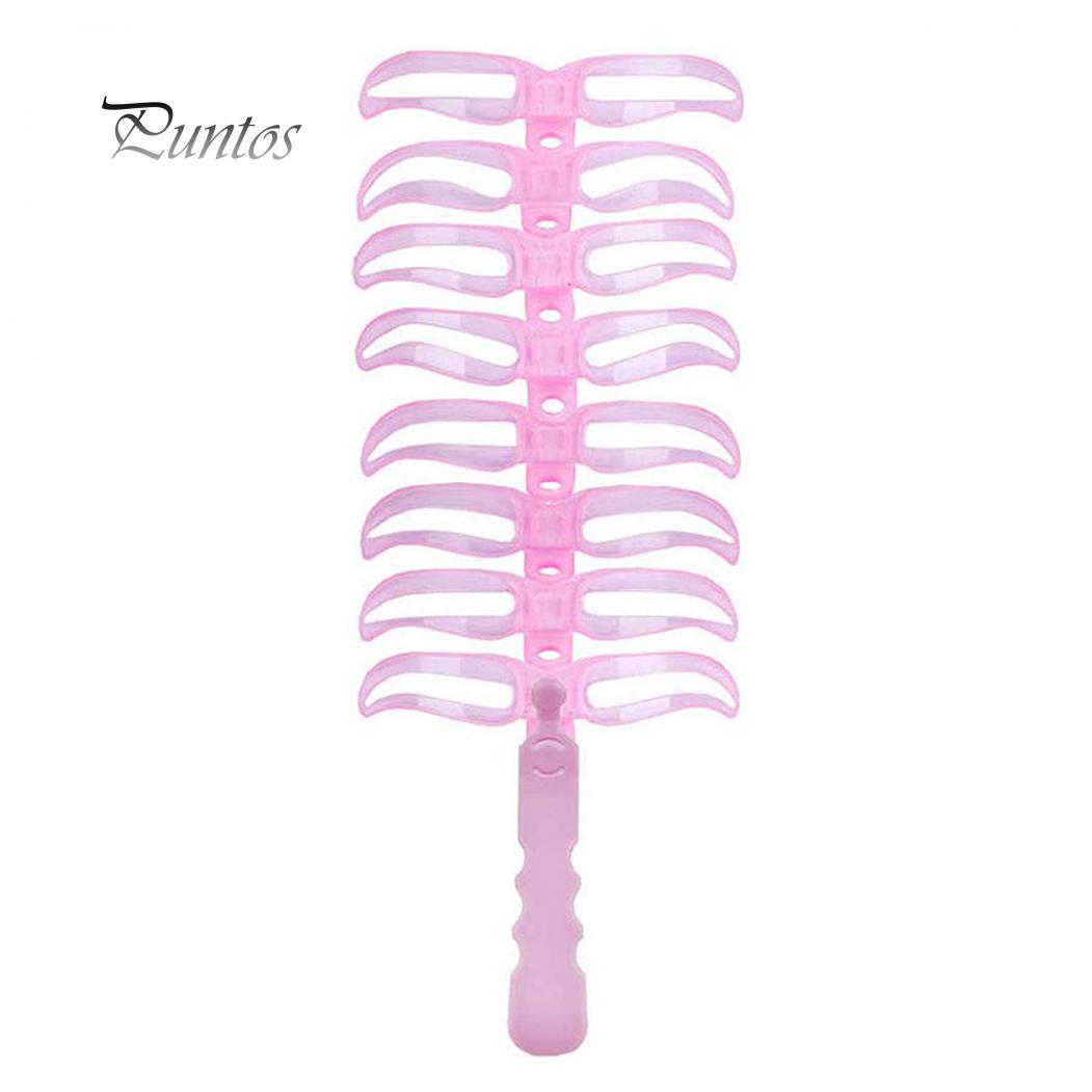 

Набор трафаретов для профессиональной коррекции бровей, 8 штук розовый