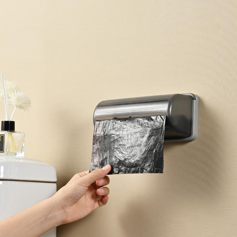 Trash Bags Storage Box Bathroom Kitchen Wall Mounted Garbage Bags Holder Rack Transparent Acrylic Garbage Bag Storage Boxes