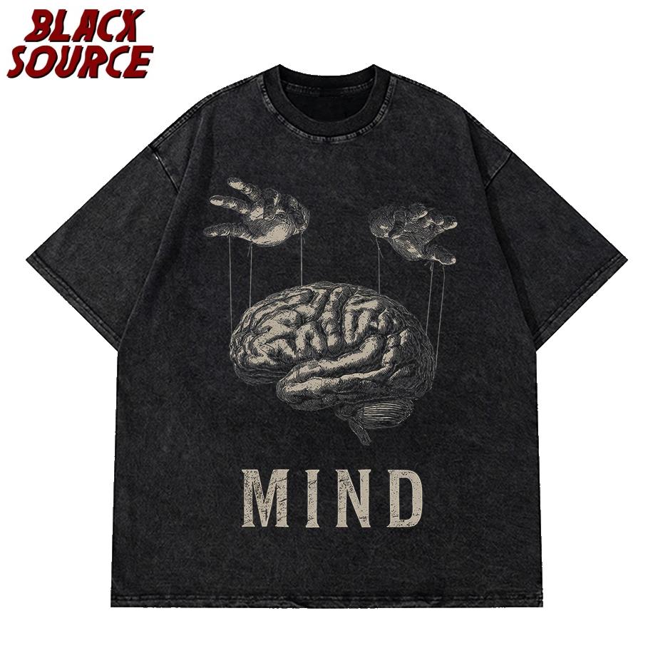 

T cotton big size cool mind control print men T shirt cotton exclsuve graphic men tee shirts tops tee shirts S