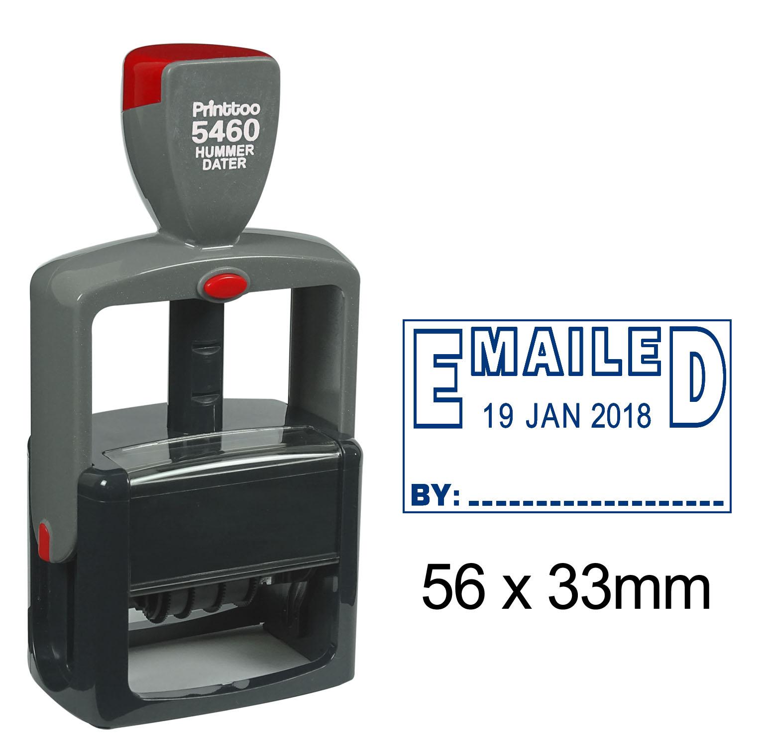 

Printtoo Потужний датерний штамп для офісних документів із текстовою датою, надісланою електронною поштою 56 mm x 33 mm.(Approx) синій