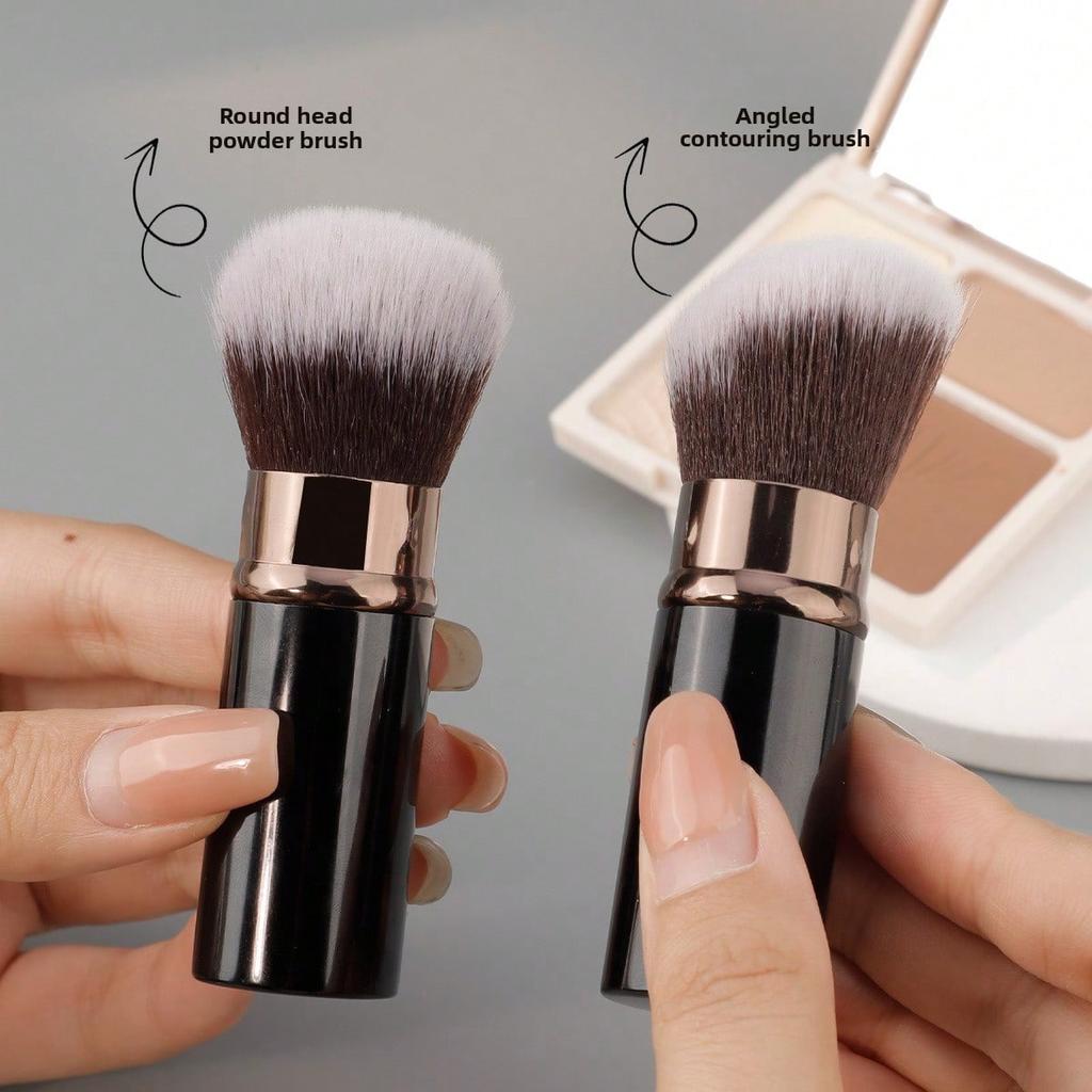 Portable Retractable Loose Powder Contour Brush Compact Travel Multifunctional Makeup Brush Beauty Tools